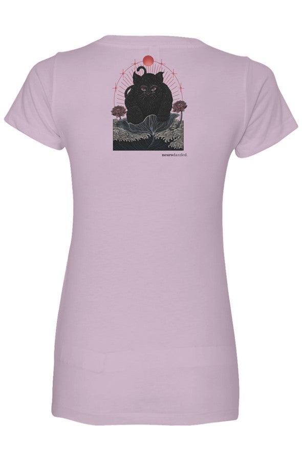 NOKIRUMI — Fitted V-Neck T-Shirt — Back Print