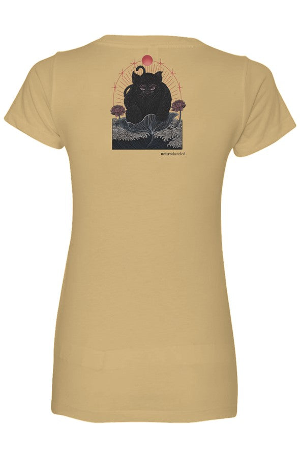 NOKIRUMI — Fitted V-Neck T-Shirt — Back Print