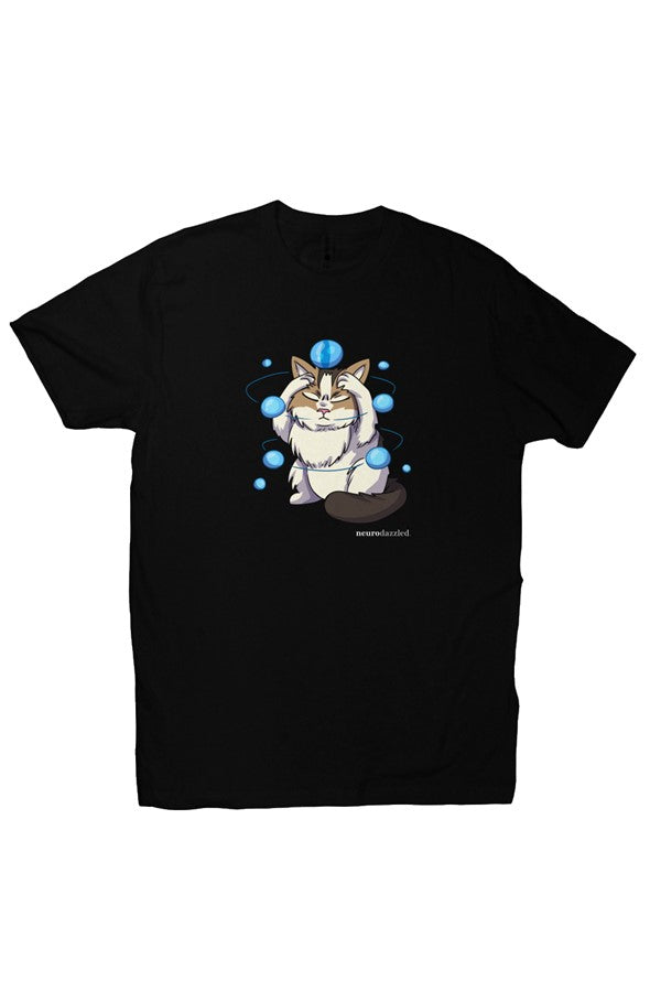 Bubbles WONI BOY Signature, Black unisex tee, Front by Neurodazzled