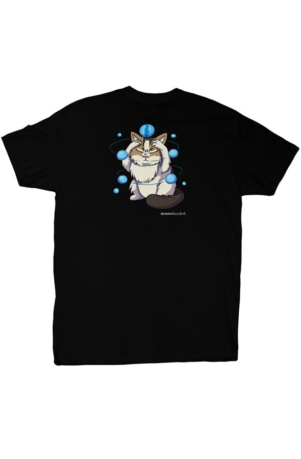 Bubbles WONI BOY Signature, Black unisex tee, Back by Neurodazzled