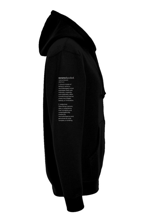 Neurodazzled Definition, Black heavyweight zip, Right sleeve by Neurodazzled