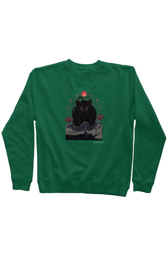 NOKIRUMI, Dark Green midweight crewneck, Front by Neurodazzled
