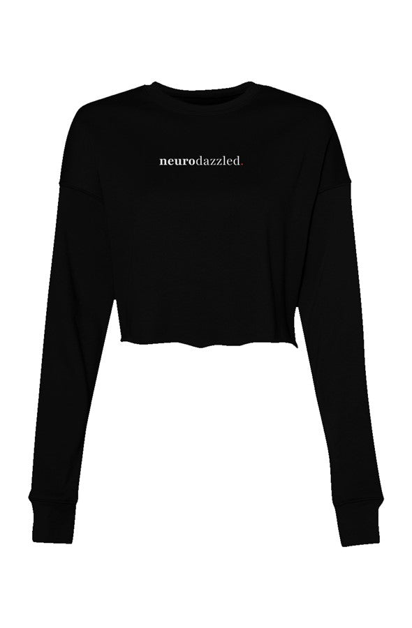Signature Logo, Black crop crew, Front by Neurodazzled