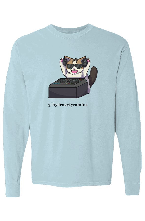 DJ WONI BOY — Ivory, Red & Chambray Long-Sleeve T-Shirt — Front Print