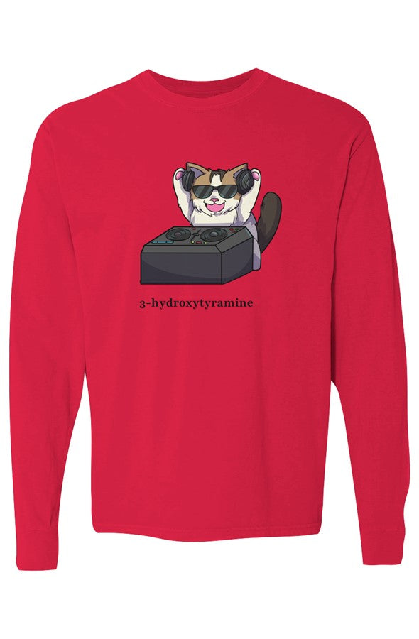 DJ WONI BOY — Ivory, Red & Chambray Long-Sleeve T-Shirt — Front Print