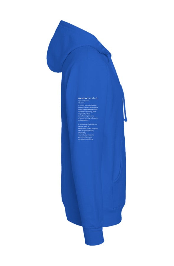 Neurodazzled Definition — Midweight Pullover Hoodie — Sleeve Print