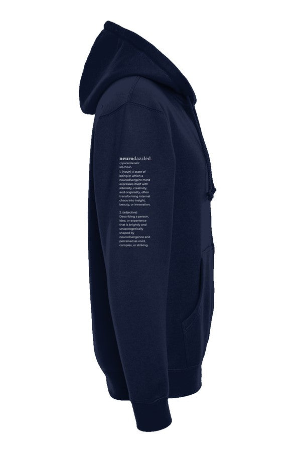 Neurodazzled Definition — Heavyweight Zip Hoodie — Sleeve Print