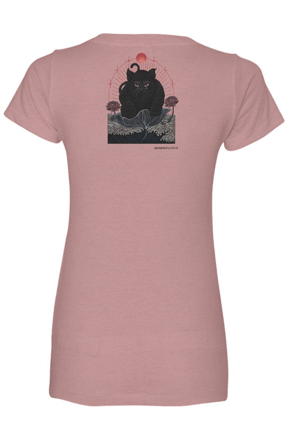 NOKIRUMI — Fitted V-Neck T-Shirt — Back Print