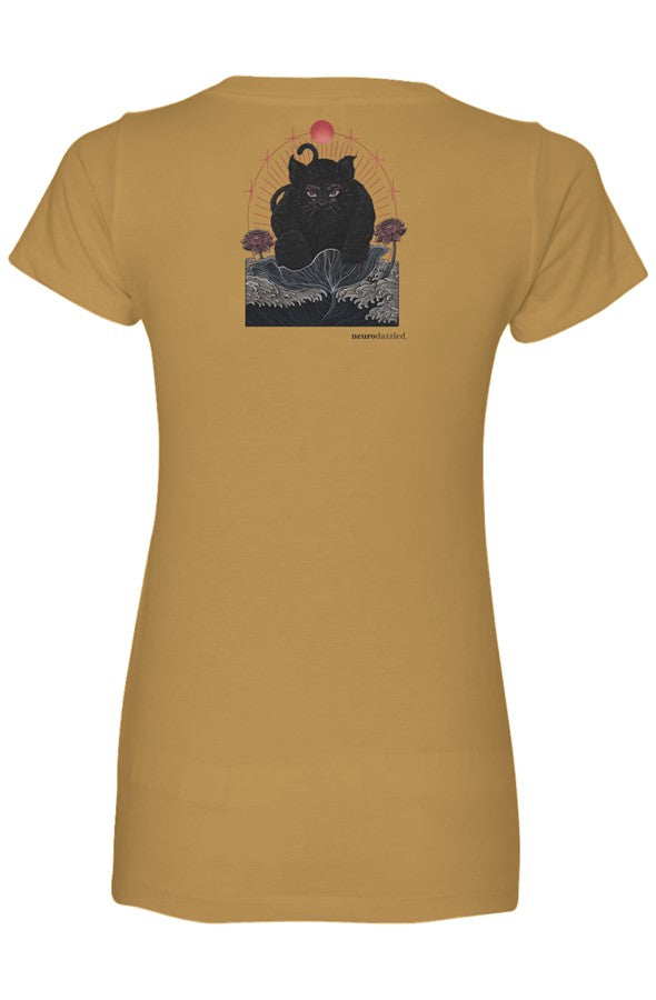 NOKIRUMI — Fitted V-Neck T-Shirt — Back Print
